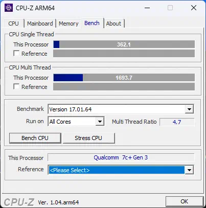 CPU-Z Benchmark